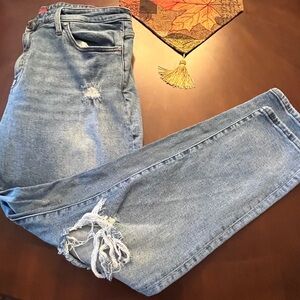 Guess Men's Light Blue Distressed Skinny Jeans EUC